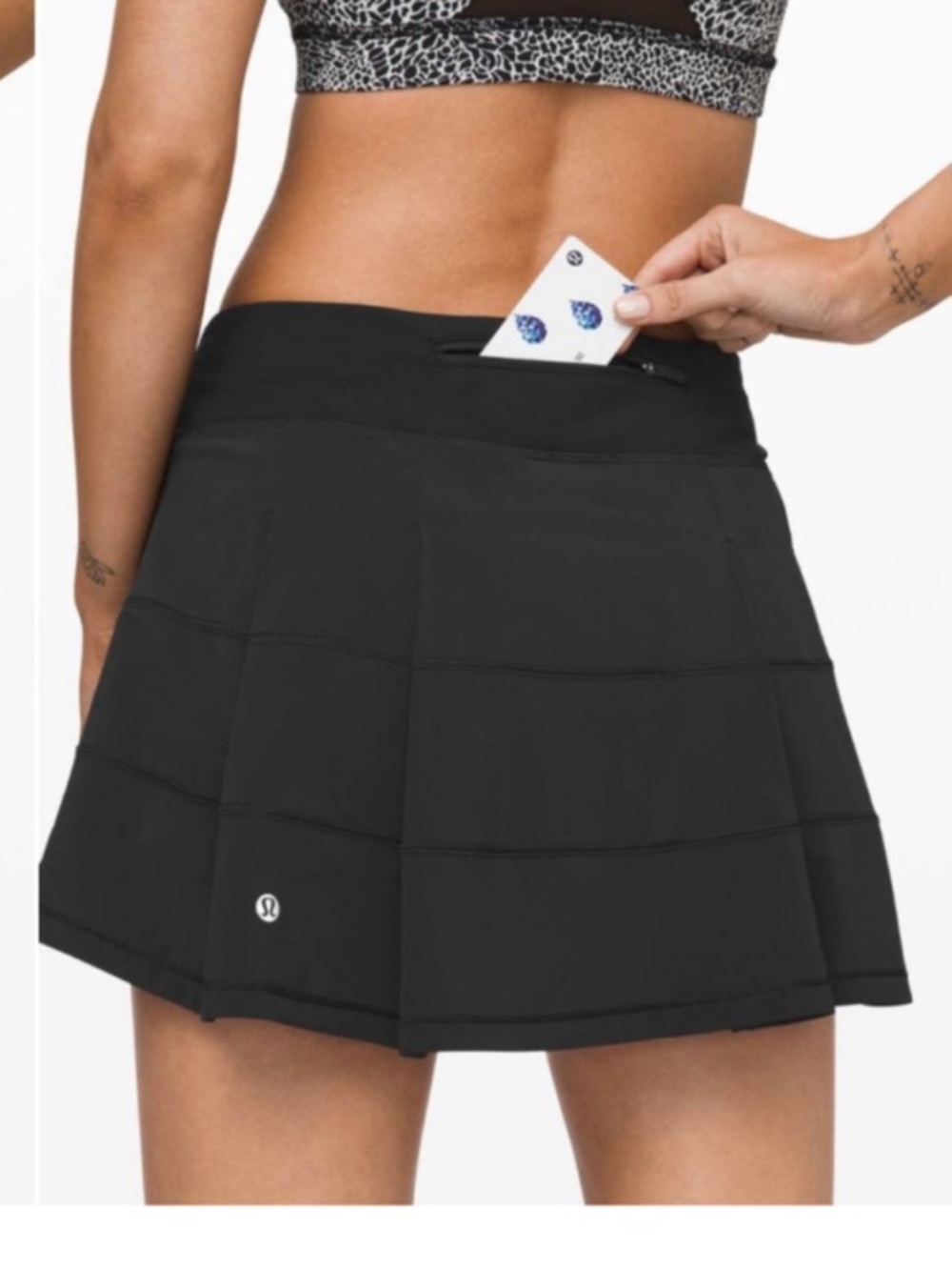 Lululemon Pace Rival Skirt Liner Pants Pockets Black Size 4 Tall